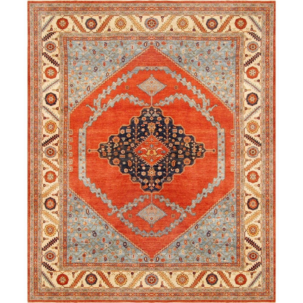 Pasargad Serapi Collection Hand-Knotted Wool Area Rug (12' 1" X 15' 1") - 12' x 15'