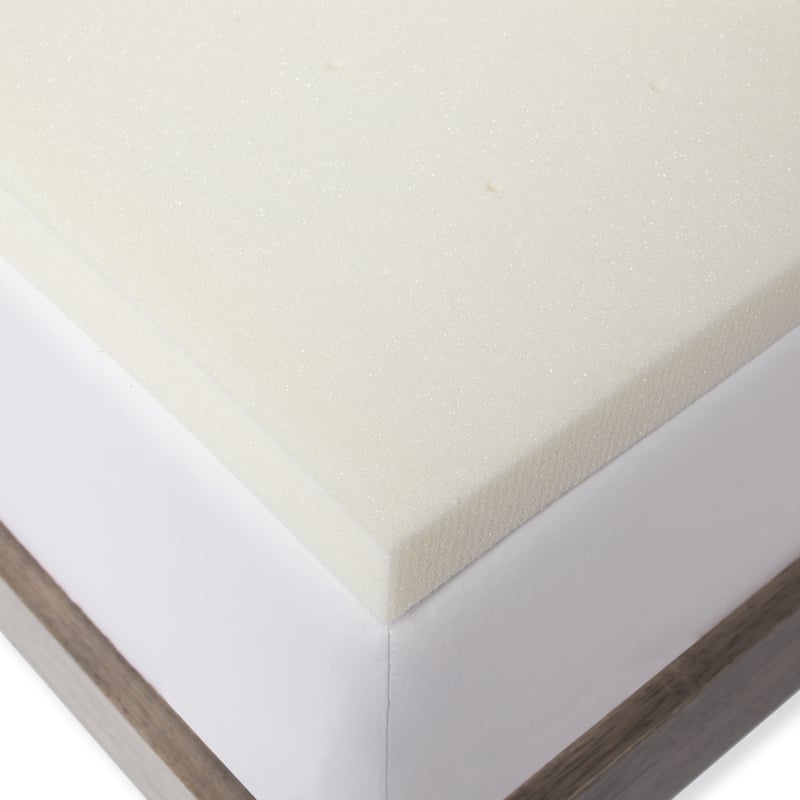 2-inch Memory Foam Mattress Topper with Fitted Jersey Mattress Protector by WEEKENDER