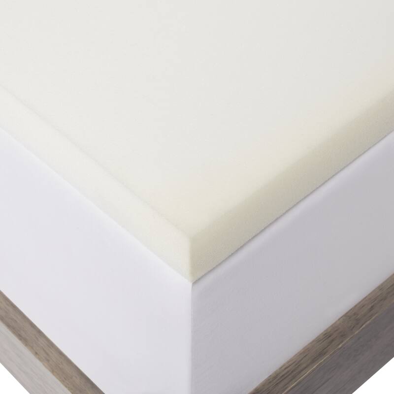 2inch Solid Foam Mattress Topper with Premium Mattress Protector by