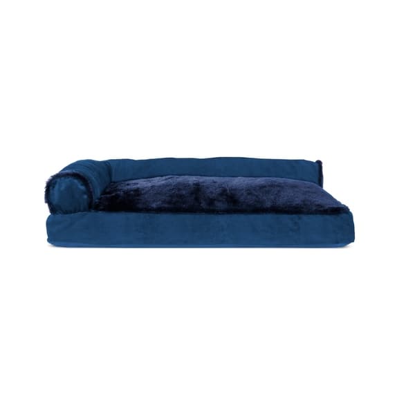 Shop Furhaven Pet Bed Plush Velvet Deluxe Chaise Lounge