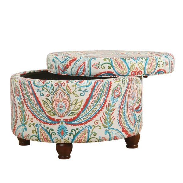 The Curated Nomad Hector Paisley Storage Ottoman