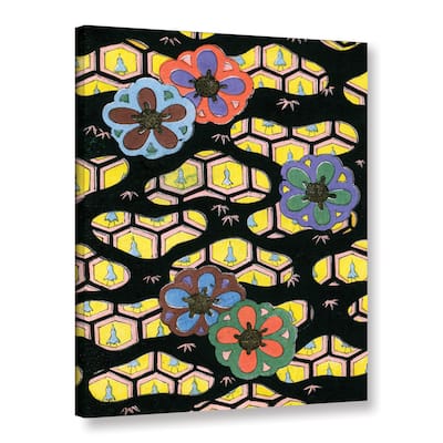 School Japanese's Woodblock Print Of Honeycomb Pattern, Gallery Wrapped Canvas