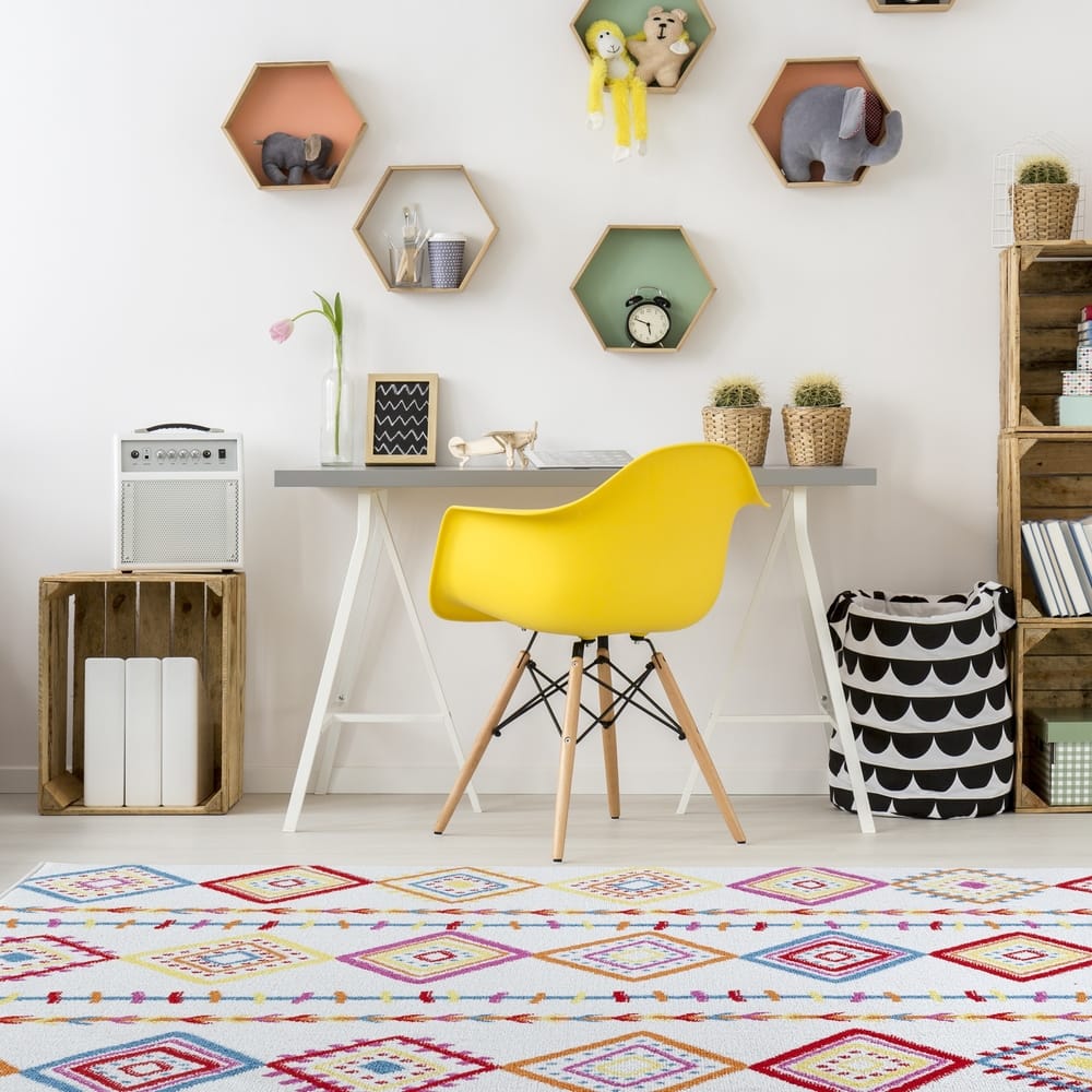 Sevita Multicolor Dancing Diamonds Kids Rug