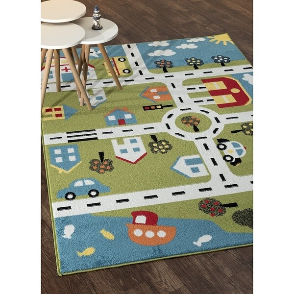 green kids rug