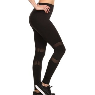 workout pants with mesh cutouts