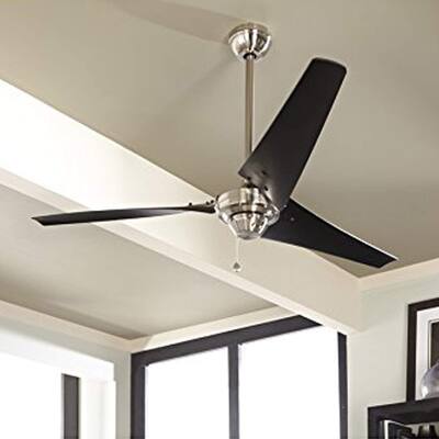 Almadale Black ABS/ Brushed Nickel Energy Efficient Ceiling Fan
