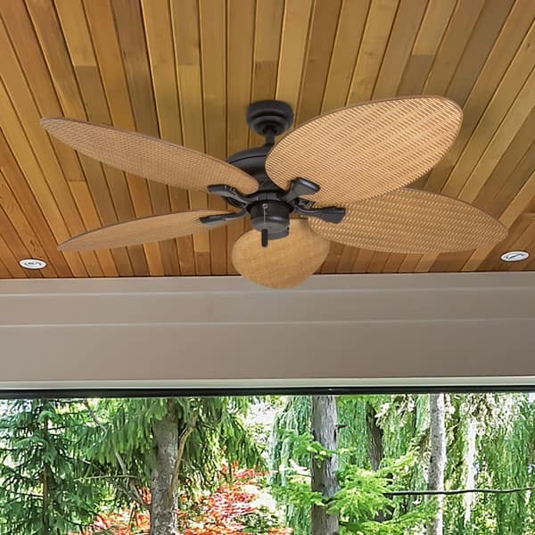 Shop 52 Palm Island Tropical Ceiling Fan Bronze Free Shipping