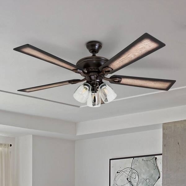 Shop The Gray Barn Hanley Hill Rustic 3 Light Ceiling Fan In Oil