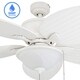 preview thumbnail 9 of 9, 52" Solana Outdoor LED Ceiling Fan, White - 52-inch