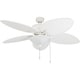 preview thumbnail 3 of 9, 52" Solana Outdoor LED Ceiling Fan, White - 52-inch