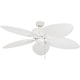 preview thumbnail 8 of 9, 52" Solana Outdoor LED Ceiling Fan, White - 52-inch