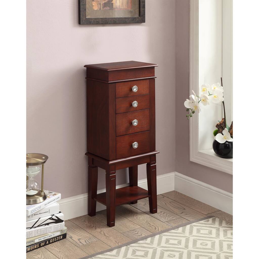Anne Dark Walnut Jewelry Armoire