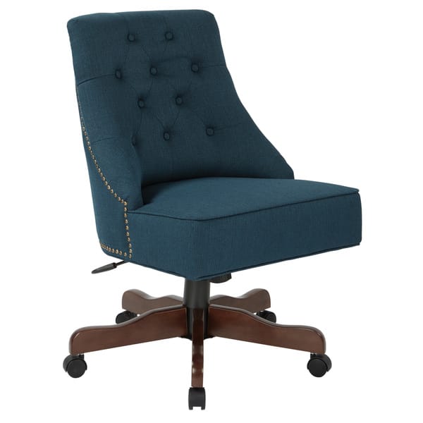 Shop Rebecca Tufted Back Fabric Home Office Chair With Nailheads