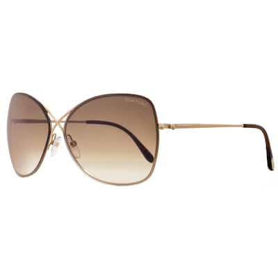 Tom Ford 28F Women's Rose Gold/Brown Gradient Lens Sunglasses