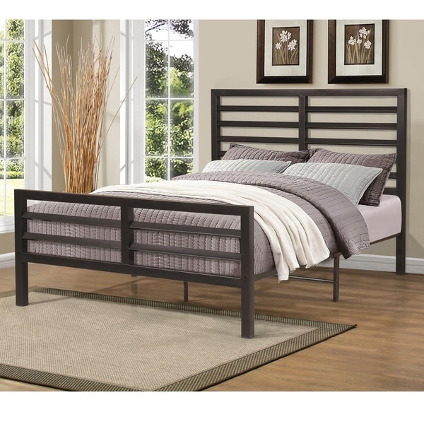 shop home source bedroom furniture queen metal bed - free shipping