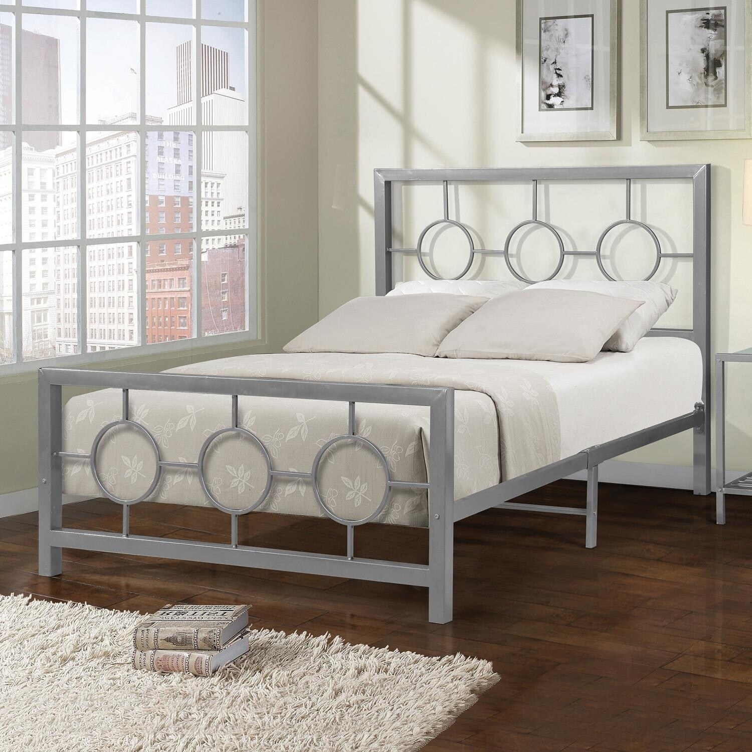 Shop Home Source Bedroom Furniture Metal Bed Frame Circle Design