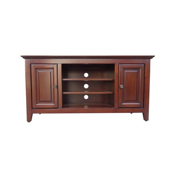 Alexis 48 2 Door 4 Shelf Medium Brown Wood Grain Finish Tv Stand Alexis 48 2 Door 4 Shelf Medium Brown Wood Grain Finish Tv Stand