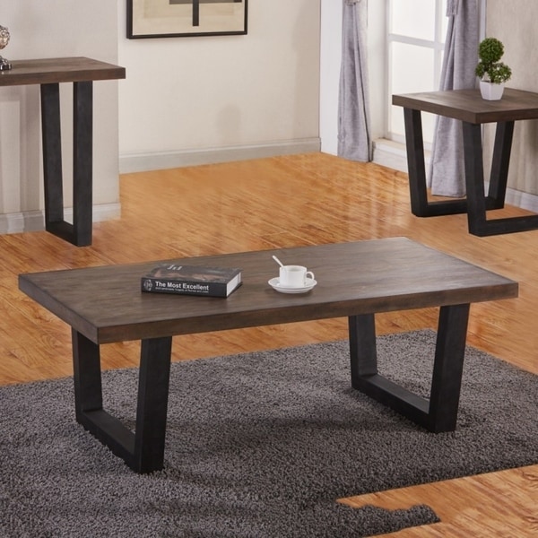 Shop Best Quality Furniture Rustic Brown Coffee Table - Free Shipping