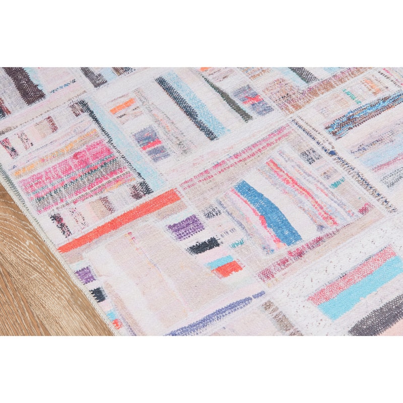 Momeni Afshar Polyester Contemporary Patchwork Area Rug