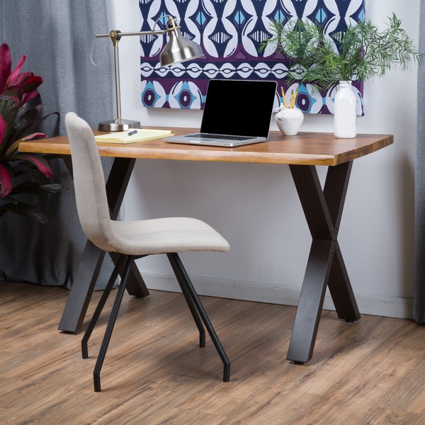 white desk with pencil drawer