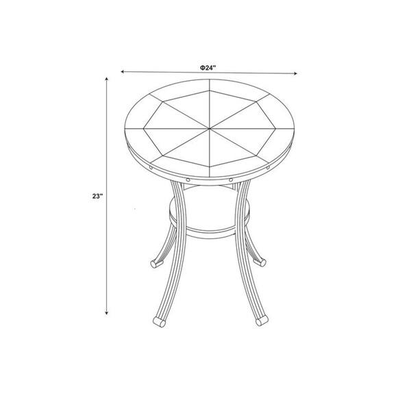 Powell Franklin Brown And Black Wood Round Side Table Powell Franklin Brown And Black Wood Round Side Table