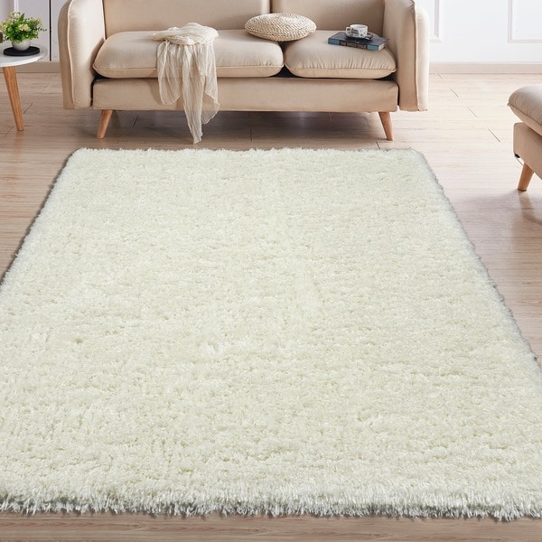 Flokati Soft High Pile Height Solid Design Area Rug On Flokati Soft High Pile Height Solid Design Area Rug