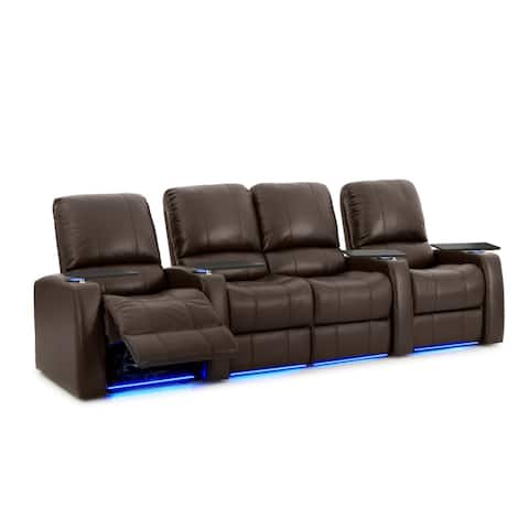 Octane Blaze XL900 Power Leather Home Theater Seating Set (Row of 4)