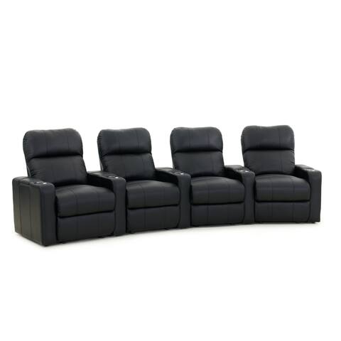 Octane Turbo XL700 Power Leather Home Theater Seating Set (Row of 4)