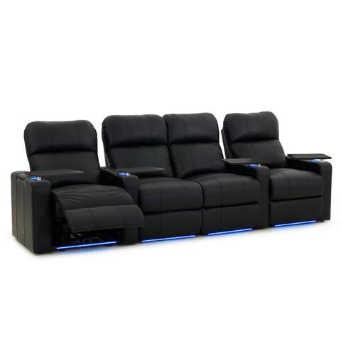 Octane Turbo XL700 Power Leather Home Theater Seating Set (Row of 4)