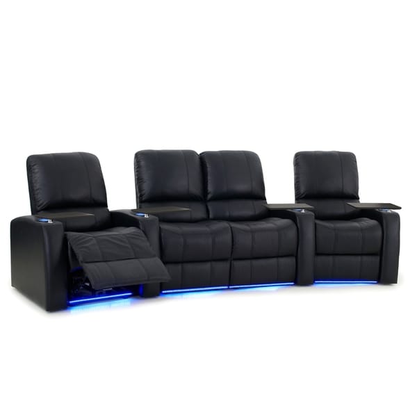 Octane Blaze XL900 Power Leather Home Theater Seating Set (Row of 4)