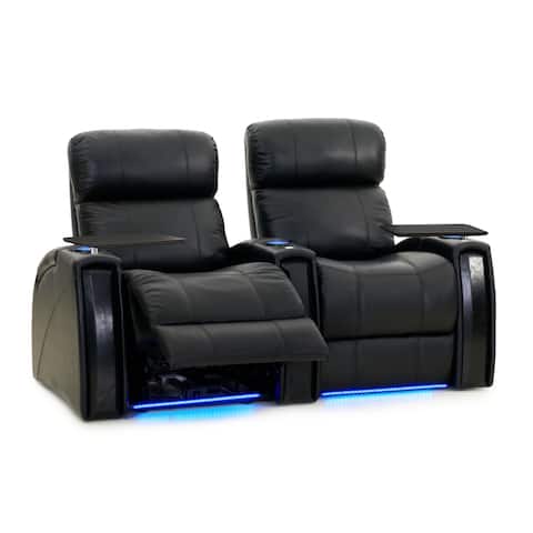 Octane Nitro XL750 Power Leather Recliner Home Theater Seating Set (Row of 2)