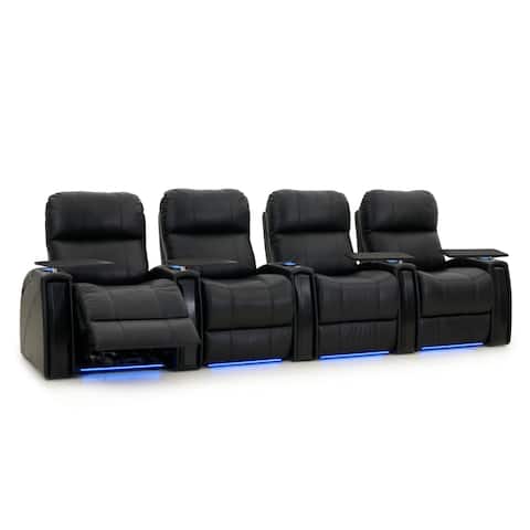 Octane Nitro XL750 Leather Power Recliner Home Theater Seating (Row of 4)