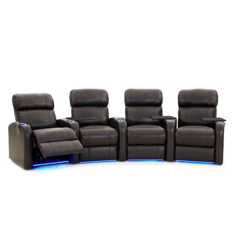 Octane Diesel XS950 Power Leather Home Theater Seating Set (Row of 4)