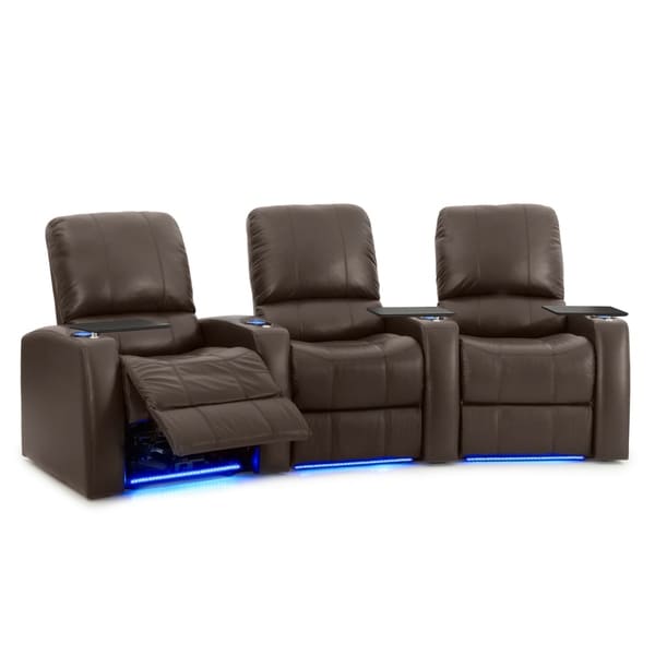 Octane Blaze XL900 Power Leather Home Theater Seating Set (Row of 3)