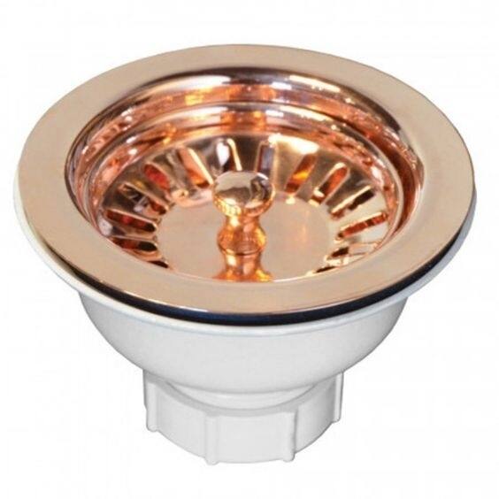 Polished Copper 3.5-inch Basket Strainer