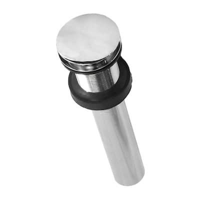 Chrome 1.5-inch Push to Seal Dome Drain