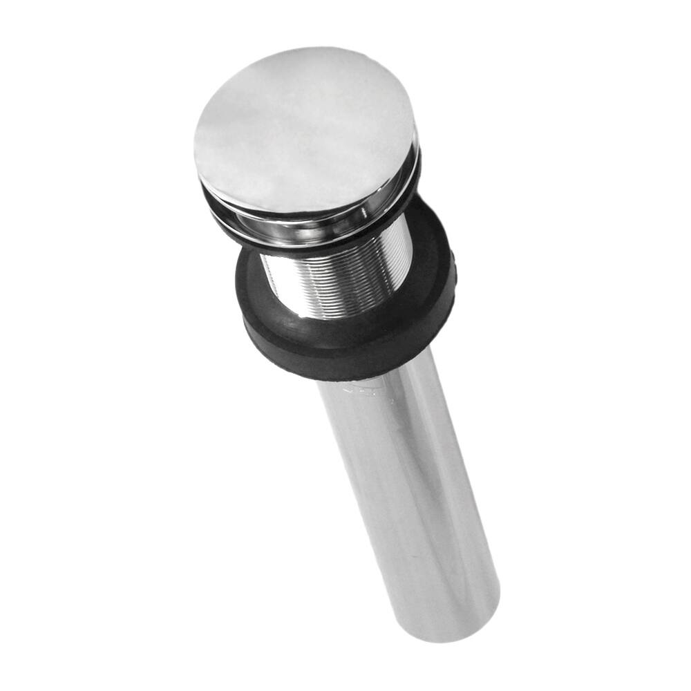 Chrome 1.5-inch Push to Seal Dome Drain