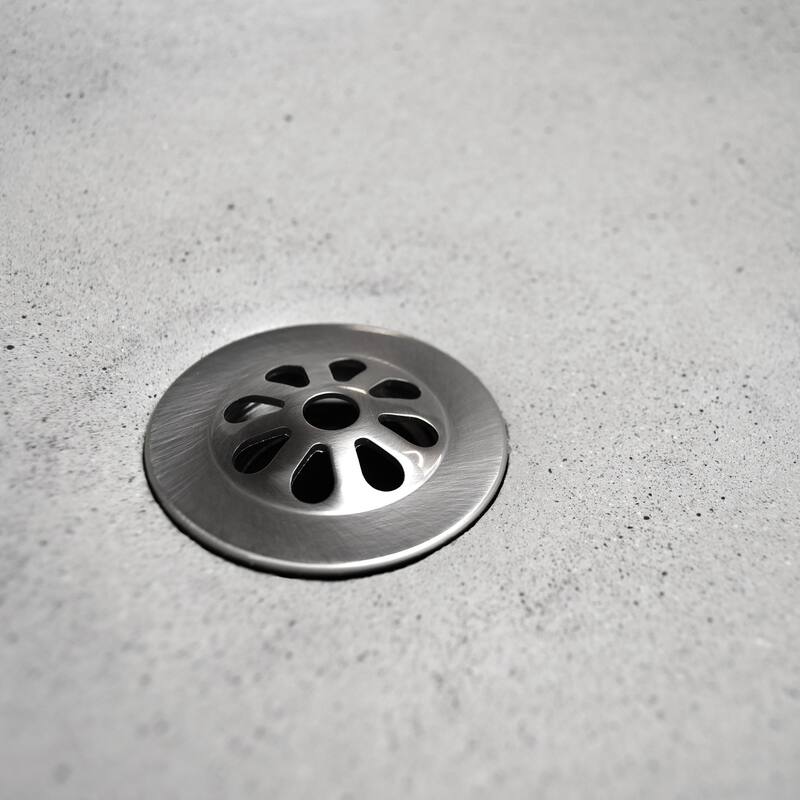 Brushed Nickel 1.5-inch Teardrop Drain