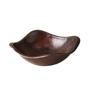 Monterey Elegantly Curved Antique Copper Hammered Bowl Free Monterey Elegantly Curved Antique Copper Hammered Bowl