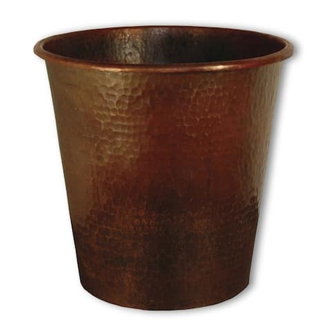 Hand Hammered Copper Waste Basket