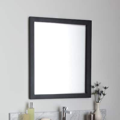 Havana Black Rectangle Steel Mirror - N/A