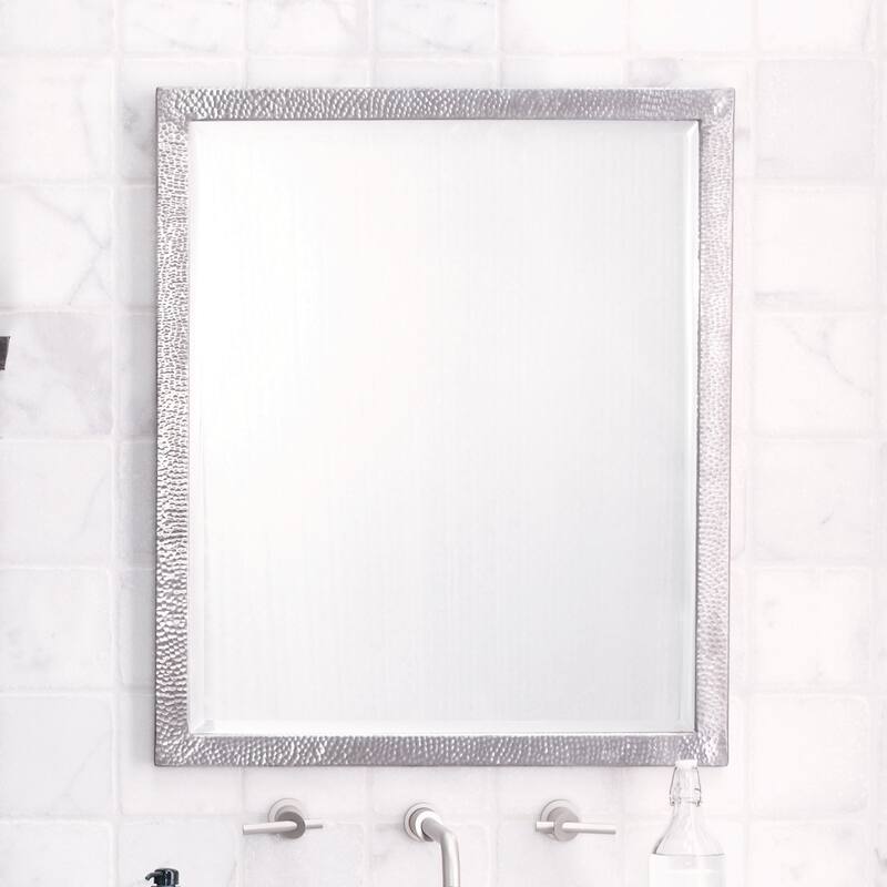 Divinity Hammered Aluminum Large Rectangular Mirror