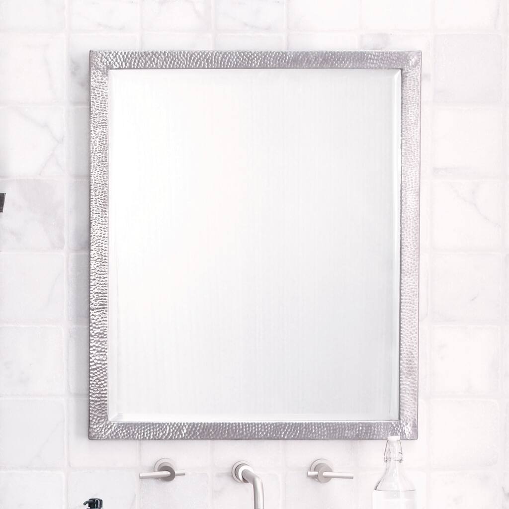 Divinity Hammered Aluminum Large Rectangular Mirror