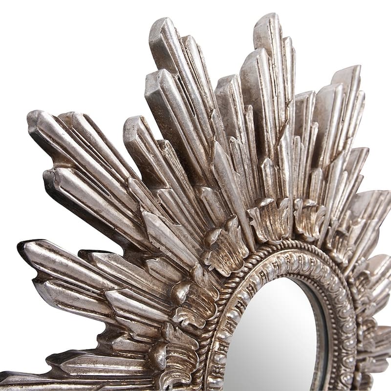 Allan Andrews Antique Silver Starburst Accent Mirror - Antique Silver