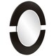 preview thumbnail 3 of 5, Allan Andrews Round Matte Charcoal Wood Framed Orbit Wall Mirror