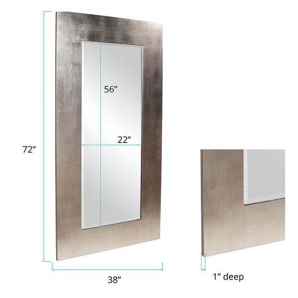 Allan Andrews Sonic Silver Wood Mirror - Silver/Champagne