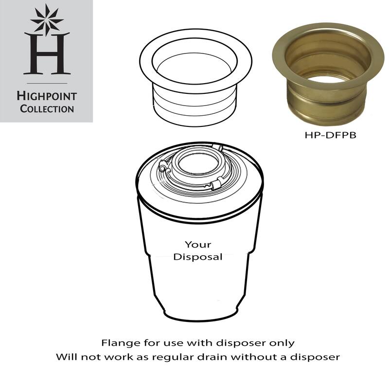 Highpoint Collection Brass Disposal Flange