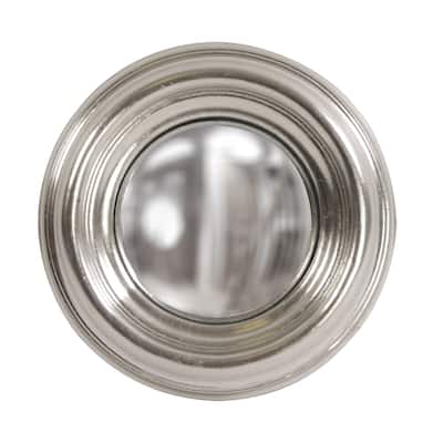 Allan Andrews Round Silver Convex Sylvia Accent Mirror - 9.1/2" Diameter x 1.1/2"