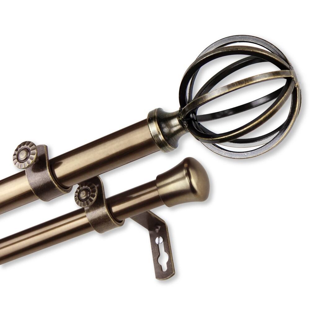 InStyleDesign Loop Adjustable Double Curtain Rod