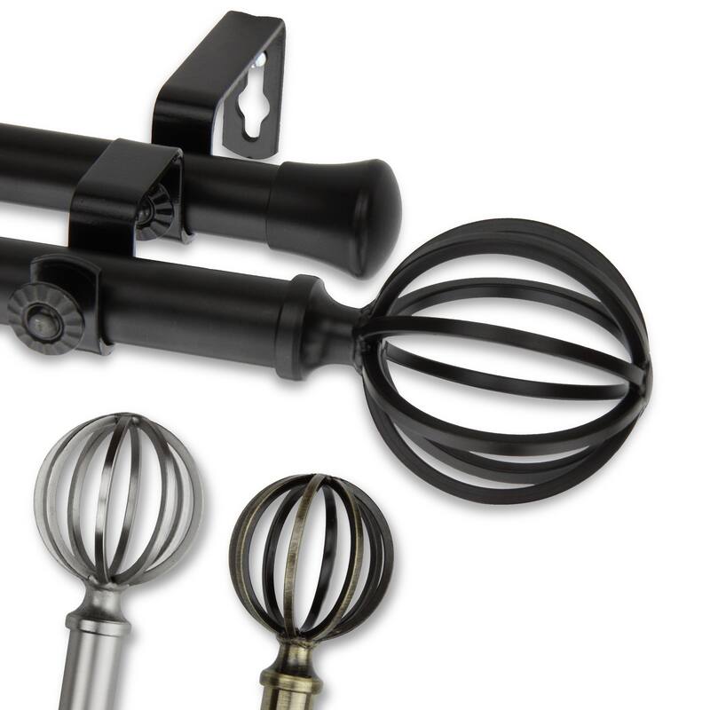 InStyleDesign Loop Adjustable Double Curtain Rod